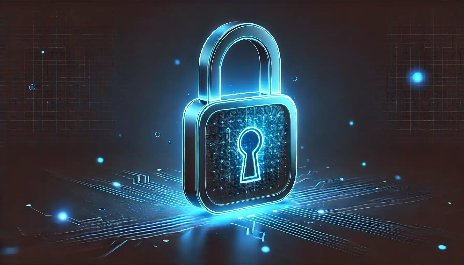 a lock with a glowing design